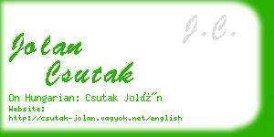 jolan csutak business card